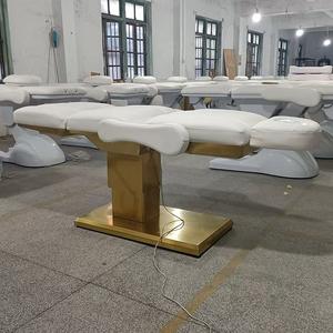 Équipement de salon de beauté moderne, lit pour cils, noir doré, table de spa électrique pour le visage, lit de massage - Product Image 3