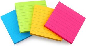 3x3 Inch Super Sticky Self-Adhesive Notes Lined <b>Pads</b> in Bright Colors 100 Sheets/<b>Pad</b> for Home Office School Use - Product Image 5