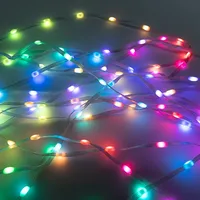 Guirlande lumineuse de Noël RVB adressable individuellement WS2815 Seed Pixel Light 12V 4PIN avec câble de données de secours, IP67, en plastique, effet magique