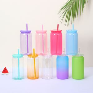 Gobelet en plastique AS écologique de 16 oz avec paille, anti-fuite, avec poignée, style moderne, portable pour l'extérieur - Product Image 1