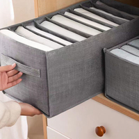 Grilles de rangement pliables pour commode et armoire de chambre, boîtes de rangement pour chaussettes, sous-vêtements, cravates, foulards, organisateur de tiroir et séparateur