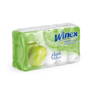 Winex 5x55g Apple Beauty <b>Soap</b> Multipack Natural Moisturizing Toilet Bar Economic Pack - Product Image 1
