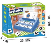 Ensemble de jeu 2-en-1 d'orthographe et de mathématiques - Jouet éducatif STEM pour enfants de 3 ans et plus, apprenez les lettres et l'arithmétique avec des flashcards
