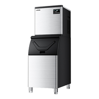 Machine à glaçons cubiques commerciale grande capacité 130 kg/jour, boîtier en acier inoxydable durable, économe en énergie, refroidissement par air, pour restaurant