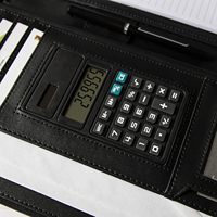 Porte-documents en cuir végétalien A4 pour usage professionnel avec fermeture éclair, porte-documents avec logo personnalisé et bloc-notes