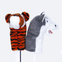 Couvre-chefs d'animaux Konday pour couvre-chef de club de conducteur de golf 466cc couvre-chef de golf en peluche Tiger Huskey personnalisé en gros