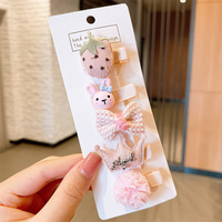 Pince à cheveux populaire mignonne pour bébé Ensemble pour enfants Petits ensembles de pinces à franges en tissu pour casque