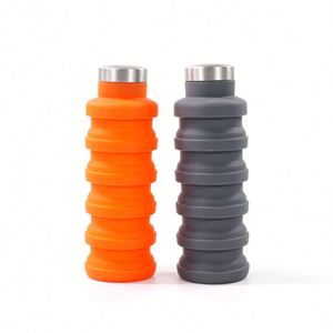 New Eco Friendly Custom Water Bottle Silicone Traveling Cup Outdoor Personalized Hot Selling <b>Folding</b> Collapsible Water Bottle - Product Image 3
