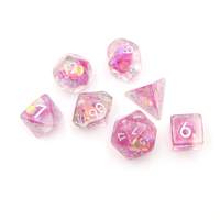 Profession eller Hersteller 16Mm Soft Edge Shiny Pink Rauch harz Großhandel Graviert Hochwertige Custom 16Mm Würfel Würfel Set