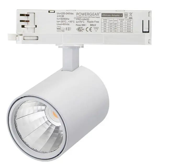 Siyah 30W LED ray lambası 2700-6000K COB led hüzme aydınlatma