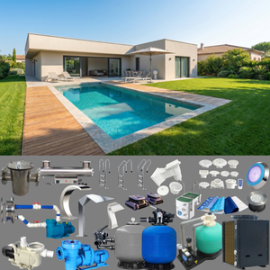 Kit d'accessoires durables pour <span class=keywords><strong>piscine</strong></span> pour enfants en gros : Système de filtration à sable, pompe à eau, lumière LED, robot nettoyeur - Product Image 1