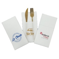 Serviette de Noël de haute qualité Serviettes personnalisées avec Logo Airlaid Pocket Dinner Serviette Papier de soie