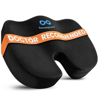 Conception corrective de coussin de siège orthopédique de luxe pour le soulagement des douleurs dorsales, le soutien de la douleur sciatique et coccyx