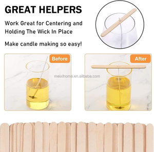 Supports de mèches de bougies en bois naturel de qualité supérieure - Idéaux pour la fabrication artisanale de bougies et la production commerciale - Product Image 1