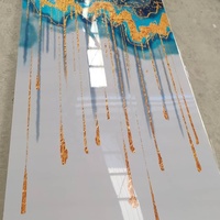 Panneaux en PVC marbré brillant de haute qualité, 1220*2440mm*3mm, prix de gros, pour la décoration murale