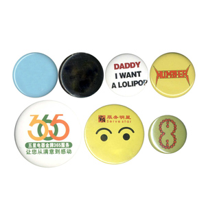 Tùy chỉnh kích thước kim loại tin tinplate thăng hoa trống khuyến mãi nút pin huy hiệu - Product Image 2