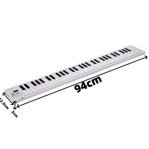 <span class=keywords><strong>Piano</strong></span> électronique pliable à 61 touches, clavier de <span class=keywords><strong>piano</strong></span> portable avec écran LED/batterie intégrée/instrument de <span class=keywords><strong>musique</strong></span> à clavier électronique - Product Image 2