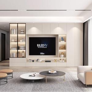 Mobile TV Moderno di Lusso, Unità <span class=keywords><strong>da</strong></span> <span class=keywords><strong>Parete</strong></span> per Soggiorno, Centro di Intrattenimento Sospeso a Muro con Soluzione di Archiviazione - Product Image 4