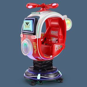 Children's Coin Operated Aircraft Shaped Rocking Car Rotating Lifting Joystick Mp5 Screen Swing <b>Game</b> <b>Machine</b> - Product Image 2