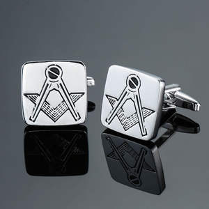 Boutons de manchette maçonniques pour hommes, boutons de manchette pour chemise française, vente en gros, logo de parti politique, logo maçonnique dollar - Product Image 6