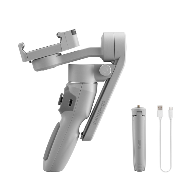 ZHIYUN SMOOTH Q3 Combo Version Smartphone Gimbal 3-Axis Flexible Phone Handheld Stabilizer with Fill Light for iPhone X