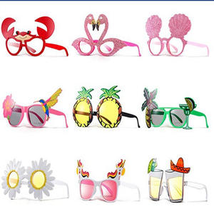 <span class=keywords><strong>Gafas</strong></span> de Sol Hawaianas Divertidas para Fiesta con Pelota de Playa, Cocotero, Flamenco, Loro, Helado, Flor y Copa de Vino - Product Image 4