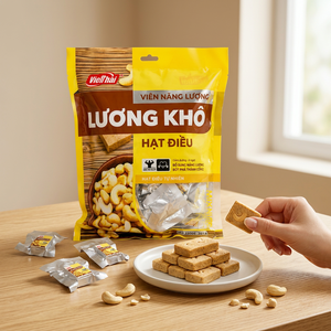 Barre énergétique au cajou à rendement élevé ! Biscuits compressés aux noix de qualité export, fournisseur en gros du Vietnam, solution clé en main OEM - Product Image 1