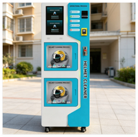 Machine automatique pour le nettoyage des casques, machine de nettoyage à sec pour casques, nettoyeur à sec pour casques, système de désinfection à la vapeur