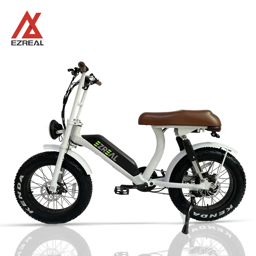 จักรยานไฟฟ้า EZREAL Fat,ฮาร์เลย์มอเตอร์จักรยาน10.4ah Ebike พร้อมมอเตอร์ฮับ Bafang 48V 500W