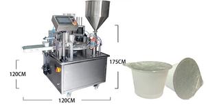 Máquina automática de embalaje de sellado de llenado de vasos de papel de plástico <span class=keywords><strong>K</strong></span> de helado de gelatina de pudín de yogur - Product Image 2