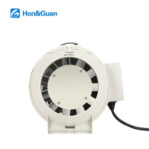 Kipas Aliran Aksial Hon&Guan, Kipas Penghisap Asap Dapur 125mm, Kipas Saluran Inline, Volume Udara Besar, Kipas Penghilang Asap - Product Image 3