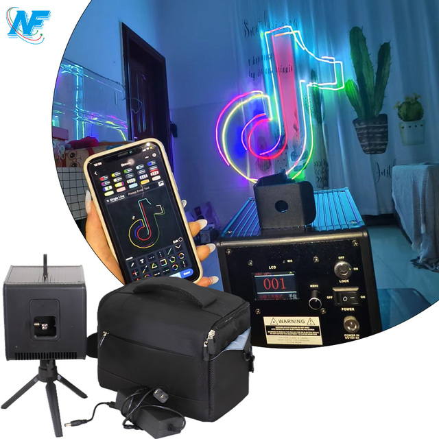 Mini RGB for 5W Animation Laser Projector IOS Android Compatible 3D Laser Cube Light Stage Lights Wireless APP Pro