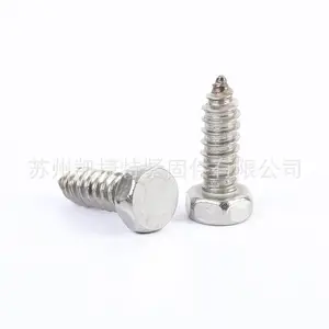 Stainless Steel SS304 316 DIN7976 Tapping Screw Smooth Surface Indented Hex Head Self Tapping Screws Fasteners Hex Bolt