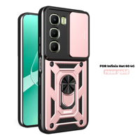 Étui de téléphone à fenêtre coulissante pour la série Infinix Hot - Coque de protection antichoc pour la série Tecno et Infinix Hot 60 Pro