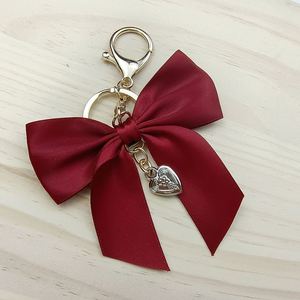 Wholesale Fashion Bow Ribbon Keychain Red/Beige/Black Color <b>Bag</b> Pendant, Elegant Small <b>Gift</b> Keychain (Custom OEM, Bulk Order) - Product Image 5