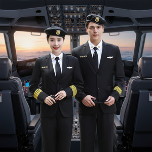Camisa de Uniforme de Piloto de Avión Unisex, Material de Poliéster/Algodón, Estampado Digital, Estilo Mundial, Tallas XS a 7XL, Hecho en Turquía - Product Image 3