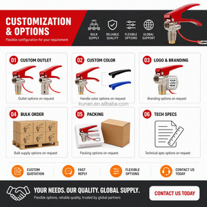 Valvola per Estintore CO2 Kunan con Leva Rossa, Perno di Sicurezza e Disco di Rottura per Sostituzione Completa di Bombole Portatili - Product Image 6