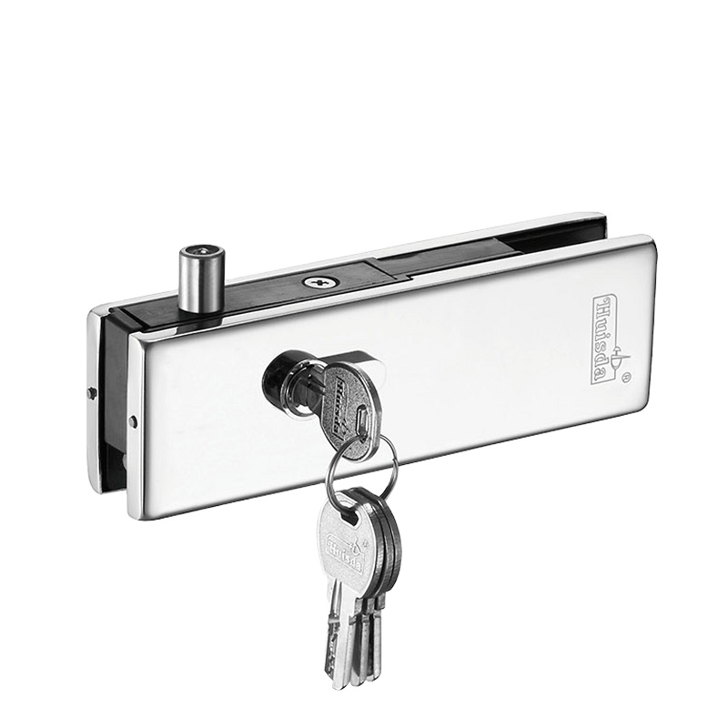 Высококачественный стеклянный дверной замок SS304, Латунный цилиндрический стеклянный замок для раздвижной двери, закаленное стекло