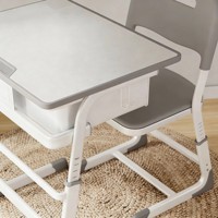 Mobilier élémentaire en métal moderne pour salle de classe avec tige d'école Ensemble de chaises et de tables de bureau pour étudiants