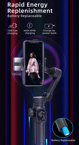 Stabilisateur pour Smartphone L9, Gimbal 3 Axes avec Capteur IA, Support de Téléphone à Suivi Intelligent pour <span class=keywords><strong>Tik</strong></span> <span class=keywords><strong>Tok</strong></span> Live - Product Image 5