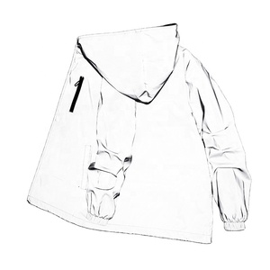 Veste coupe-vent réfléchissante à capuche zippée tendance pour homme, nouvelle collection automne, couleur pierre, pour activités de plein air - Product Image 3