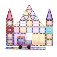Bloques de Construcción Magnéticos, 100 Piezas, Juego de Bloques Transparentes de Colores, Juguete Educativo STEM, Regalo para Niños, Aprendizaje Temprano