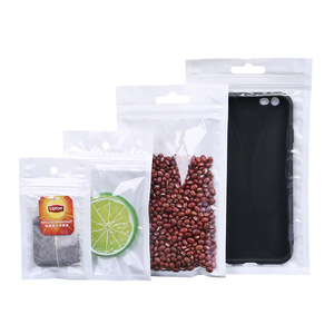 12*20CM bijoux perle Film fermeture éclair sac translucide étui de <span class=keywords><strong>téléphone</strong></span> <span class=keywords><strong>portable</strong></span> sac en plastique - Product Image 1