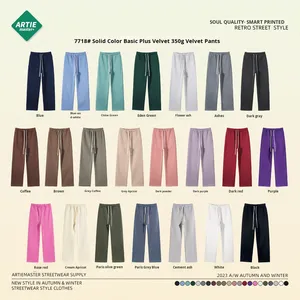 Conjunto de Pantalones y Sudadera con Capucha Holgada de Forro Polar para Hombre, Estampado de Leopardo, Estilo Vintage, Nueva Colección Otoño-Invierno 2026 - Product Image 4