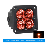 Projecteur de travail LED 20W, 3,5 pouces, encastré, pour conduite tout-terrain, antibrouillard, blanc ambre, rétroéclairage, IP67, 9-36V DC, 12V 24V, camion, SUV, 4x4