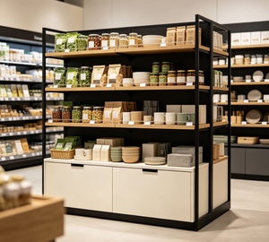 Modern Customized Commercial Corner Floor <b>Standing</b> Metal Powder Coated for Freestanding Easy Assembly Display Shelves for - Product Image 5