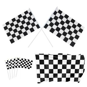 Giao Hàng nhanh chất lượng cao 3x5 đen thăng hoa in màu đen và trắng Checkers Sản xuất tại Trung Quốc Cờ biểu ngữ tùy chỉnh cờ - Product Image 4