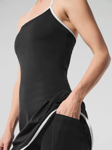 Nouvel arrivage de robe de tennis de fitness sans manches à encolure dégagée pour femmes exercice de tapis de course de gymnastique anti-éblouissement robe de yoga de style mignon et sexy - Product Image 4