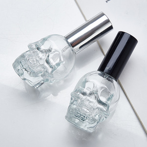 Popular Special Alien <strong>Skull</strong> Shaped <strong>Bottle</strong> 50ml Empty Refillable Perfume <strong>Glass</strong> <strong>Bottle</strong> with Gold Silver Black Lid Pump Sprayer - Product Image 4