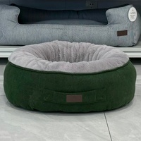 Lit pour chien ETRIP PET en forme de donut, ultra luxueux, taille moyenne, lavable, avec fond antidérapant, lits ronds pour animaux de compagnie